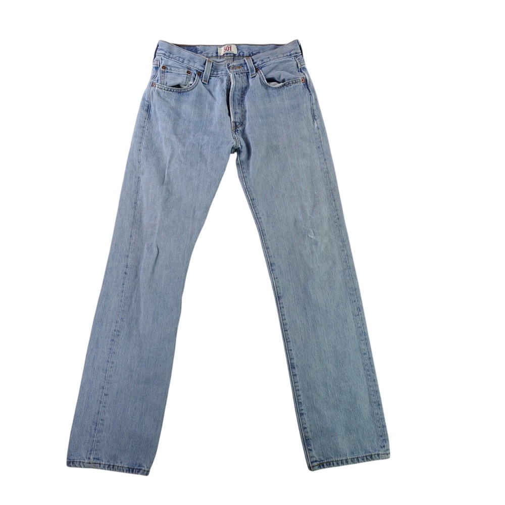 Levi's 501 Original Fit Jeans Mens 30x34 Light Wash Y2K Vintage Straight Leg
